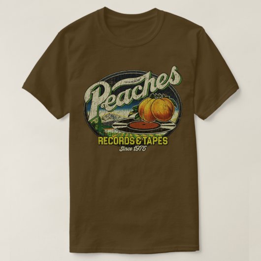 Peaches Records Tapes 1975 Baseball TShirt (Design voorkant)