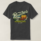 Peaches Records Tapes 1975 Pin 1 T-shirt (Design voorkant)