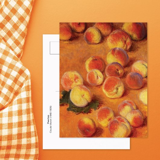 Peaches still Life Claude Monet Briefkaart