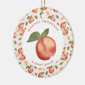 Peaches Sweet Peach Baby Girl Keramisch Ornament (Links)