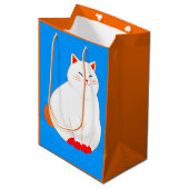 Peaches, the Smiling Cat Medium Cadeauzakje (Voorkant Gekanteld)