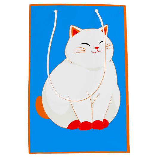 Peaches, the Smiling Cat Medium Cadeauzakje (Voorkant)