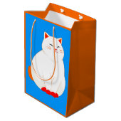 Peaches, the Smiling Cat Medium Cadeauzakje (Achterkant Gekanteld)