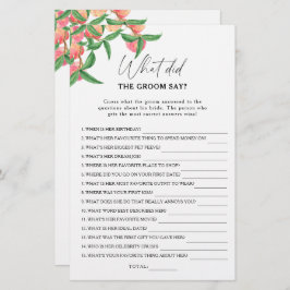 Peaches - Wat zei de bruidegom bruidsspel