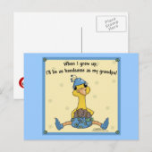 Peachick Handsome zoals opa Briefkaart (Voorkant / Achterkant)