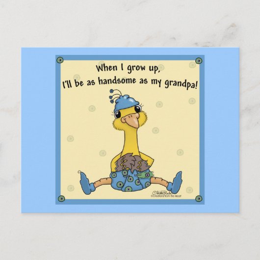 Peachick Handsome zoals opa Briefkaart (Voorkant)