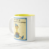 Peachick Handsome zoals opa Tweekleurige Koffiemok (Voorkant links)