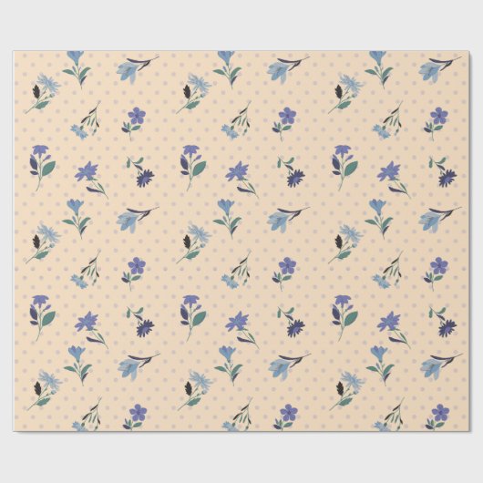 Peachify Pastel Blooms Cadeaupapier (Vlak)