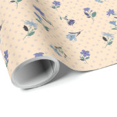 Peachify Pastel Blooms Inpakpapier (Rol Hoek)