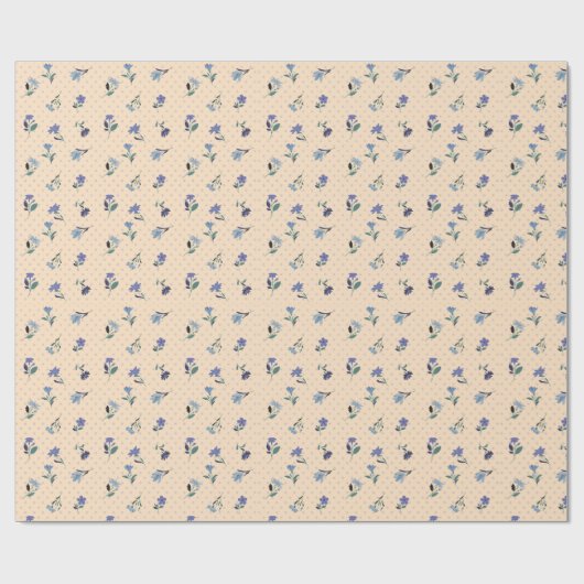 Peachify Pastel Blooms Inpakpapier (Vlak)