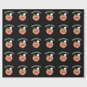 Peachless Grappige Fruit Peach Pun Dark BG Cadeaupapier (Vlak)
