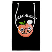 Peachless Grappige Fruit Peach Pun Dark BG Klein Cadeauzakje (Voorkant)