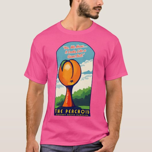 Peachoid Gaffney South Carolina stijl Trav T-shirt (Voorkant)