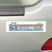 Peachtree City Golf Cart 70s vibe Aesthetisch Bumpersticker (Op auto)