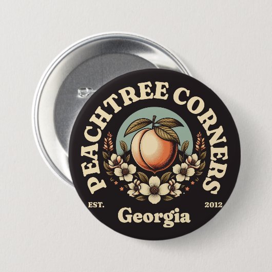 Peachtree Corners, Georgia Ronde Button 7,6 Cm (Voorkant /achterkant)
