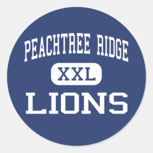 Peachtree Ridge - Lions - High - Suwanee Georgia Ronde Sticker