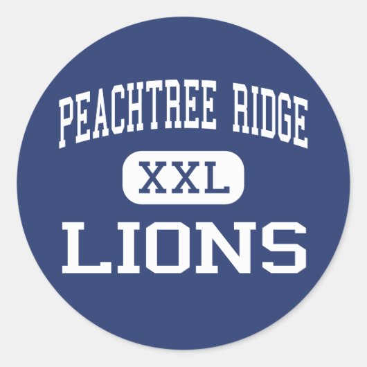 Peachtree Ridge - Lions - High - Suwanee Georgia Ronde Sticker (Voorkant)