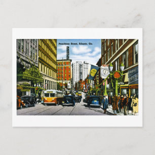 Peachtree Street, Atlanta, GA-Briefkaart Briefkaart