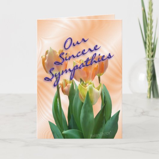 PeachTulips-Sympathy-kaart-aanpassen Kaart (Voorkant)