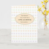 Peachy 75th Birthday Wenskaart voor haar Kaart (Gele Bloem)