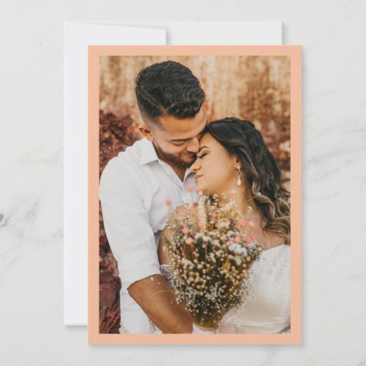 Peachy Abrioton Boho Arch Retro Script 2 Foto 70's Save The Date (Achterkant)