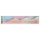 Peachy Agaat |  Soft Pastel Ombre Branding Naambordje (Voorkant)