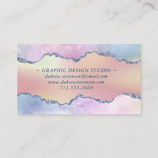 Peachy Agaat | Soft Pastel Ombre Branding Visitekaartje (Achterkant)