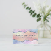Peachy Agaat | Soft Pastel Ombre Branding Visitekaartje (Staand voorkant)