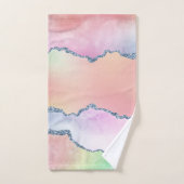 Peachy Agaat |  zachte pastel Waterverf Ombre Bad Handdoek (Handdoek)