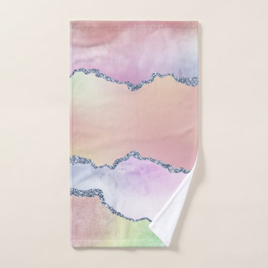 Peachy Agaat | zachte pastel Waterverf Ombre Bad Handdoek (Handdoek)