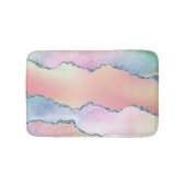 Peachy Agaat |  zachte pastel Waterverf Ombre Badmat (Voorkant)