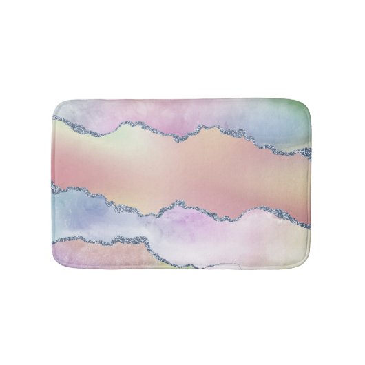 Peachy Agaat | zachte pastel Waterverf Ombre Badmat (Voorkant)