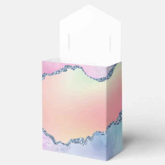 Peachy Agaat | zachte pastel Waterverf Ombre Bedankdoosjes (Geopend)