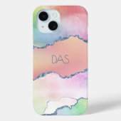 Peachy Agaat | zachte pastel Waterverf Ombre Case-Mate iPhone Case (Achterkant)