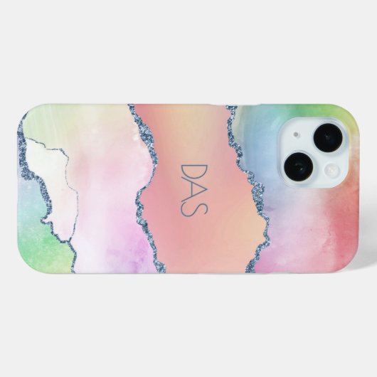 Peachy Agaat | zachte pastel Waterverf Ombre Case-Mate iPhone Case (Achterkant (horizontaal))