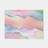 Peachy Agaat |  zachte pastel Waterverf Ombre Deurmat (Voorkant)