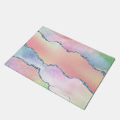 Peachy Agaat |  zachte pastel Waterverf Ombre Deurmat (Schuin)