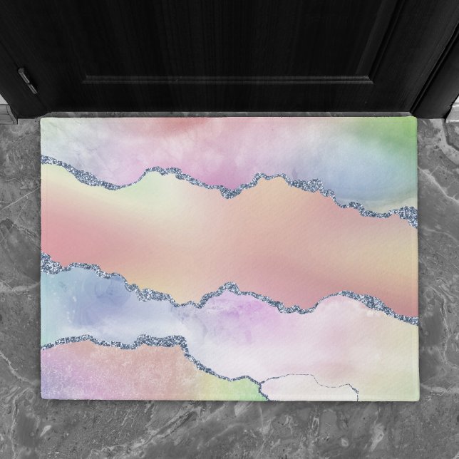 Peachy Agaat |  zachte pastel Waterverf Ombre Deurmat (Creator heeft geüpload)