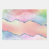 Peachy Agaat |  zachte pastel Waterverf Ombre Inpakpapier Vel (Voorkant 2)
