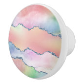 Peachy Agaat | zachte pastel Waterverf Ombre Keramische Knop (Rechts)