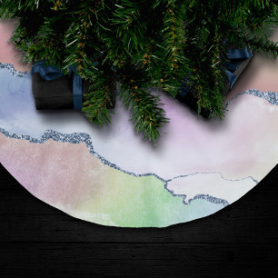 Peachy Agaat zachte pastel Waterverf Ombre Kerstboom Rok