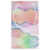 Peachy Agaat |  zachte pastel Waterverf Ombre Klein Cadeauzakje (Achterkant)