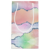 Peachy Agaat |  zachte pastel Waterverf Ombre Klein Cadeauzakje (Voorkant)