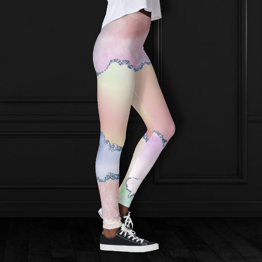 Peachy Agaat |  zachte pastel Waterverf Ombre Leggings