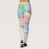 Peachy Agaat |  zachte pastel Waterverf Ombre Leggings (Achterkant)