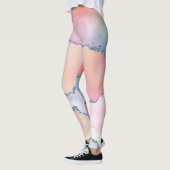Peachy Agaat |  zachte pastel Waterverf Ombre Leggings (Links)
