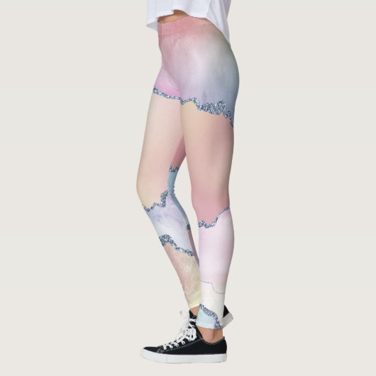 Peachy Agaat |  zachte pastel Waterverf Ombre Leggings (Links)