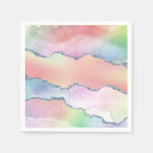 Peachy Agaat |  zachte pastel Waterverf Ombre Servet (Voorkant)