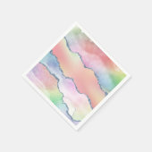 Peachy Agaat |  zachte pastel Waterverf Ombre Servet (Hoek)