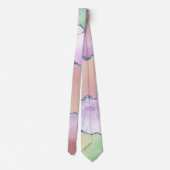 Peachy Agaat |  zachte pastel Waterverf Ombre Stropdas (Achterkant)